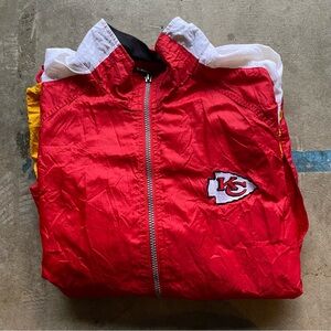 Vintage 90s Kansas City Chiefs Starter Windbreaker Jacket Full Zip Retro